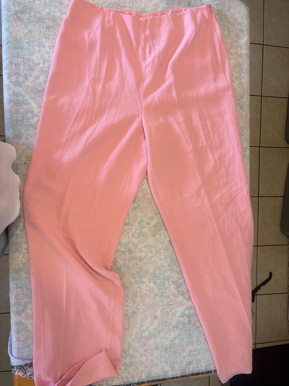 Together Women's Jumpsuit 16T Pink Abstract Pattern Casual Dressy